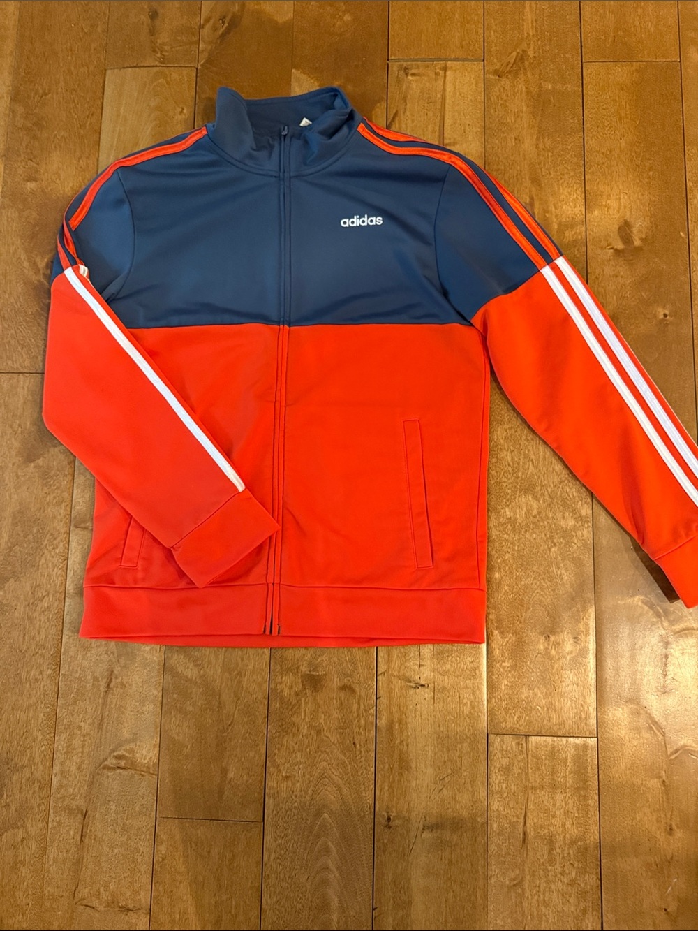 adidas Boys Colorblock Navy & Red Track Jacket